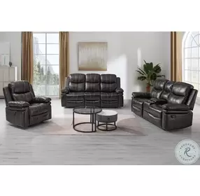 Kellen Brown Dual Reclining Console Loveseat