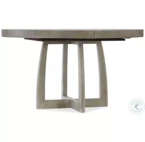 Affinity Gray 48" Round Pedestal Extendable Dining Room Set