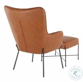 Izzy Camel Lounge Chair And Ottoman Set