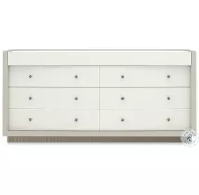 Calais Almond Milk And Rockport Grey Adobe 8 Drawer Dresser