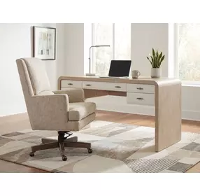 Wright Beige Upholstered Swivel Tilt Executive Chair