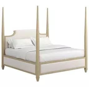 Eave Sundrenched Oak and Ivory King Upholstered Panel Bed