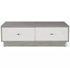 Avenue Grey Truffle And Lacquered White Cocktail Table