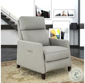 James Corbett Chromium Leather Zero Gravity Power Recliner with Power Headrest And Lumbar