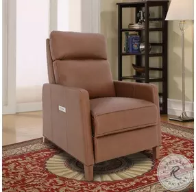 James Dobbs Saddle Corbett Chromium Leather Zero Gravity Power Recliner with Power Headrest And Lumbar