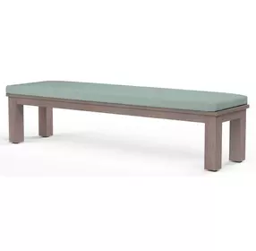 Laguna Cast Mist Upholstered Outdoor Dining Bench