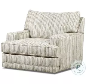 Kennedy Mineral Performance Fabric Upholstered Swivel Accent Chair