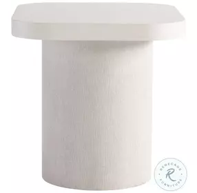 Ellison Sandblasted White Side Table