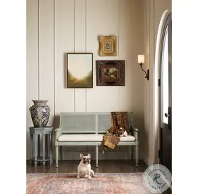 Charleston Haint Blue Performance Fabric Bench