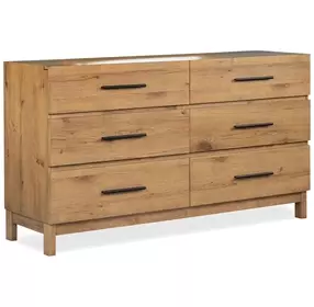 Brookstone Rustic Caramel 6 Drawer Dresser