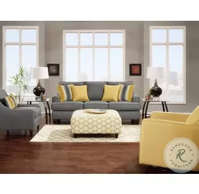 Maxwell Gray Steed Loveseat