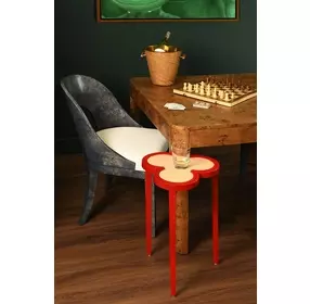 Dylan Matte Red Lacquer Reversible Top Cigar Table