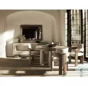 Casa Paros Beige Decorative Back Arm Chair