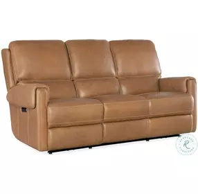 Waverly Light Brown Power Reclining Living Room Set with Power Headrest