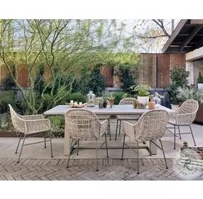 Bandera Vintage White Outdoor Dining Chair