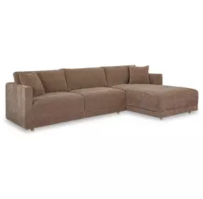Bryn Camel 2 Piece Modular RAF Sectional with Pillows