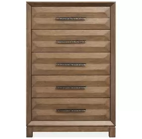Callisto Bourbon Brown 5 Drawer Chest