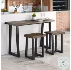 Jennings Cherry And Ebony Live Edge Sofa Bar Table