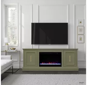 Jordan Sage 65" TV Stand with Fireplace