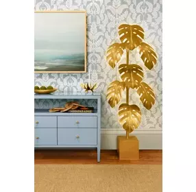 Jordan Textured Light Blue Linen 6 Drawer Tv Stand With Open Shelf