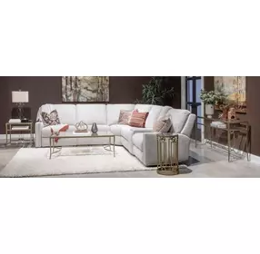 Serenelle Burnished Brass Rectangular Glass Top Sofa Table