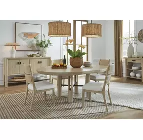 Sunset Cove White Upholstered Wood Back Side Chair Set of 2