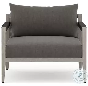 Sherwood Grey And Charcoal Performance Fabric Outdoor Chair