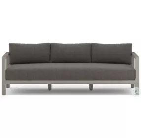 Sonoma Charcoal And Weathered Grey Performance Fabric Outdoor Sofa