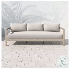 Sonoma Stone Grey 88" Performance Fabric Outdoor Sofa