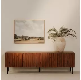 Lincoln Brown 4 Door Media Cabinet