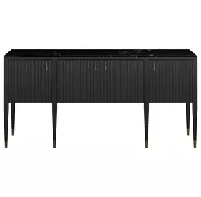 Eave Black Marble Top 4 Door Sideboard