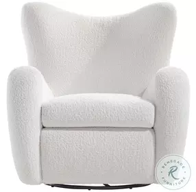 Silvi White Swivel Chair