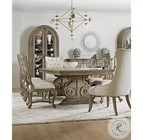 Castella Mid Tone Brown Tufted Performance Fabric Dining Chair Set Of 2