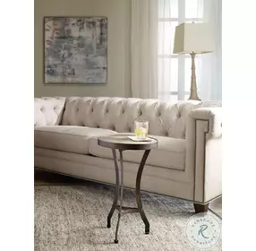 Bellmont Light Natural And Antique Bronze Metal Martini Table