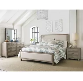 West Fork Aged Taupe 8 Drawer Parks Dresser with Square Mirror