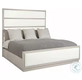 Axiom Linear Gray Upholstered Panel Bedroom Set