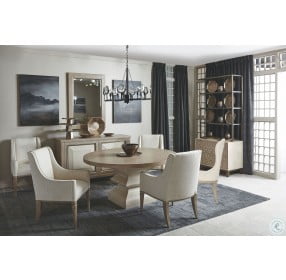 Santa Barbara Sandstone And Textured Cameo Round Dining Table