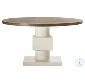 Newberry White Oak And Rustic Gray Round Dining Room Set