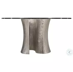 Serpentine Bright Nickel 54" Round Dining Table