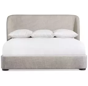 Geneve Beige and Robor Performance Fabric Upholstered Shelter Bedroom Set