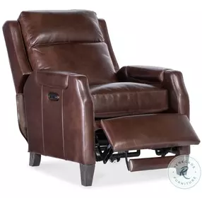 Chesterfield Dark Roast Leather Power Recliner with Power Headrest