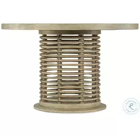 Surfrider Light Natural 48" Rattan Round Dining Room Set