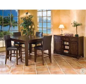 Kona Brushed Rasin Gathering Extendable Dining Table