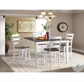 Kona Gray and White Extendable Gathering Height Dining Table