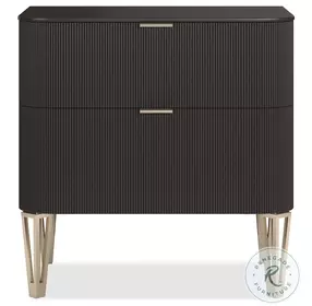 True Love Dark Chocolate 2 Drawer 26" Nightstand