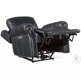Eisley Sorrento Night Seas Leather Power Recliner With Power Headrest and Lumbar