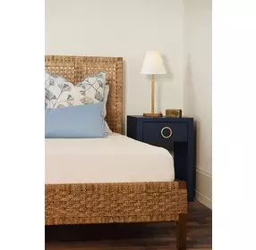 Malcolm Textured Navy Rectangular 1 Drawer Side Table