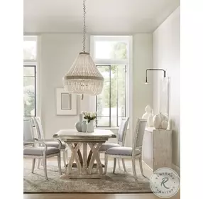 Wanderlust Antique Gray White Vitton Upholstered Side Chair Set Of 2