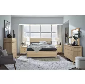 Meadowrise Sandstone Beige King Panel Bed