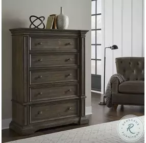 Ashford Cowboy Boots Brown 5 Drawer Chest